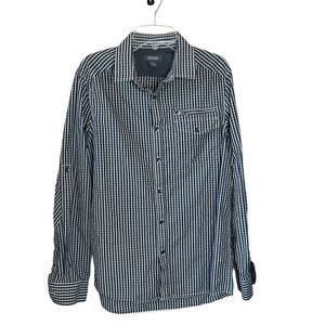 KENNETH Cole Reaction Men's Long Sleeve Shirt Gray and White Size S